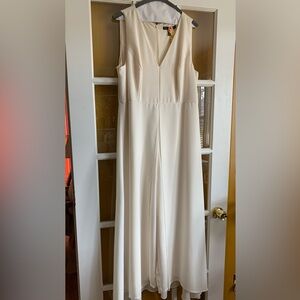 Women cream Jumpsuit like new size 16
